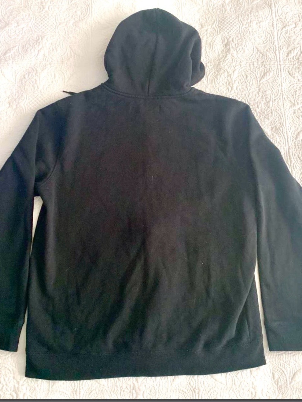 Realtree Zip Up Black Hoodie with Orange Accents and Camo Lining - Picture 2 of 5